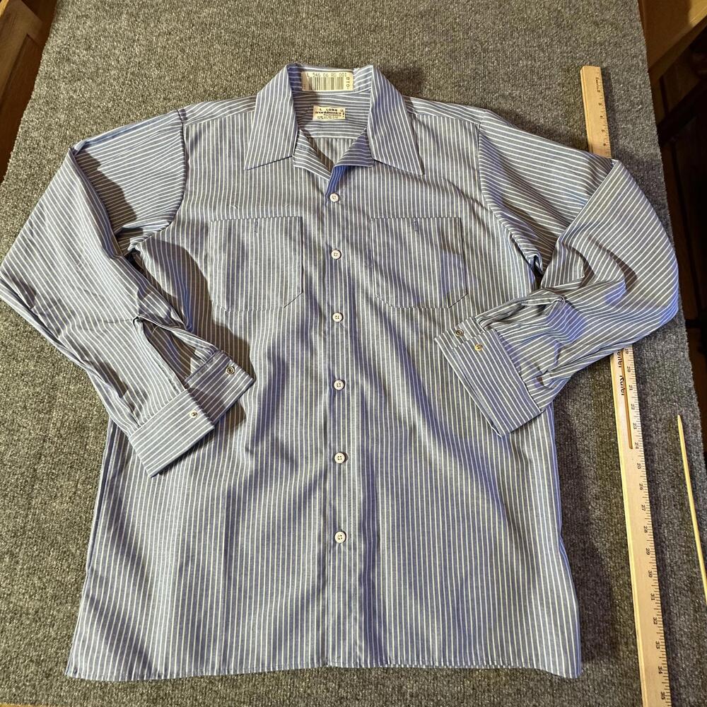 Clayton Workclassic Long‎ Sleeve Striped Shirt L Long